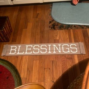 “BLESSINGS” Wooden Plank Sign